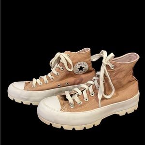 Converse Chuck Taylor Lugged High Top Sneaker All Star Tan Canvas